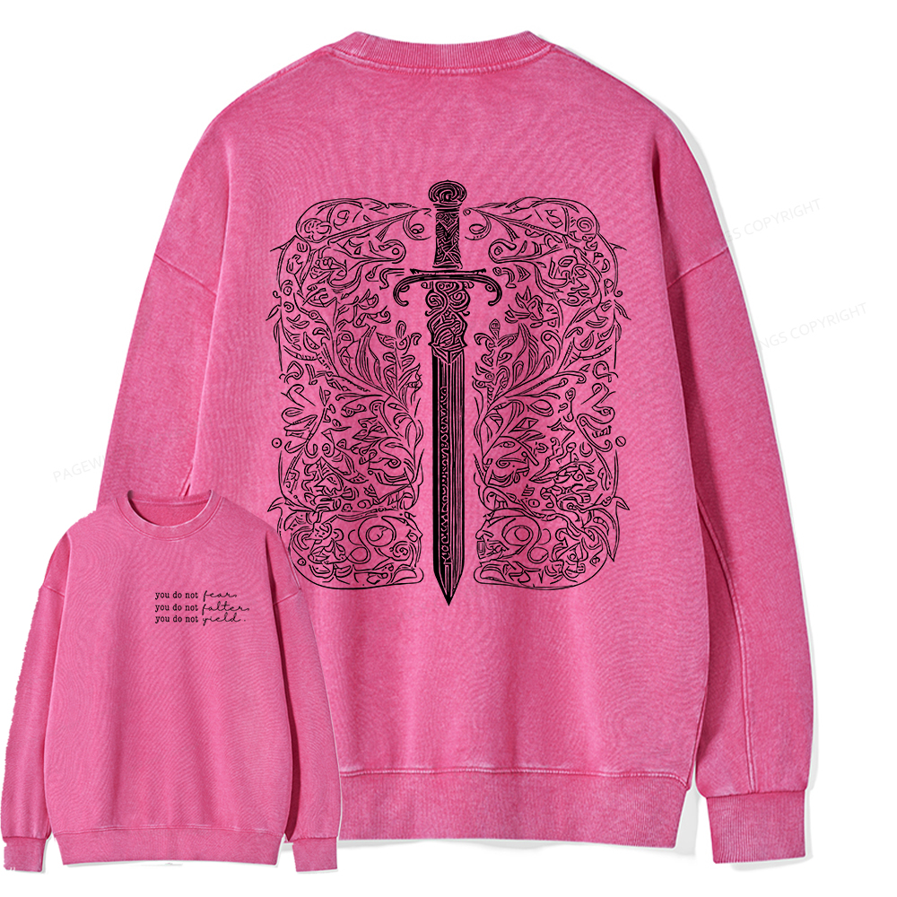 Pagewings You Do Not Yield Unisex Washed Sweatshirt