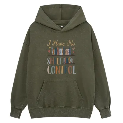Pagewings  I Have No Shelf Control Unisex Washed Hoodie