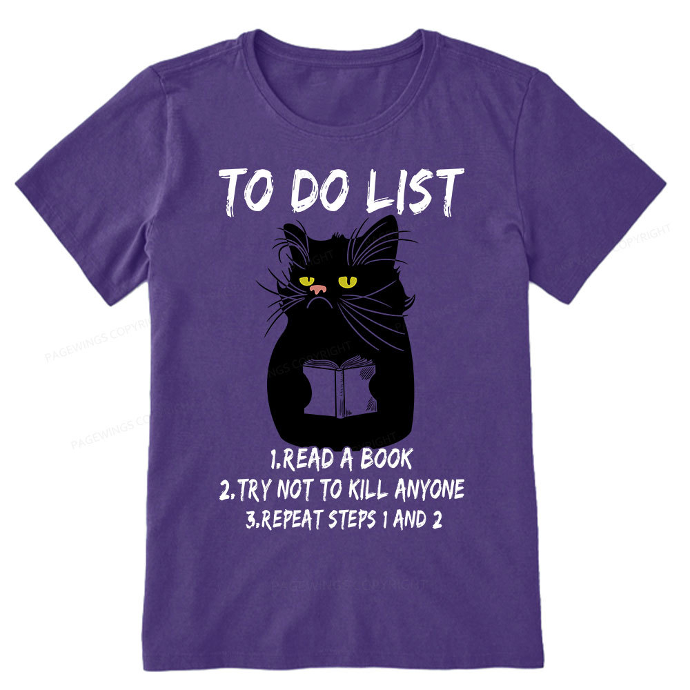 Pagewings Black Cat To Do List  Unisex Classic T-shirt