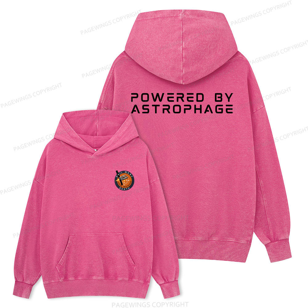 Pagewings Powered By Astrophage Unisex Washed Hoodie