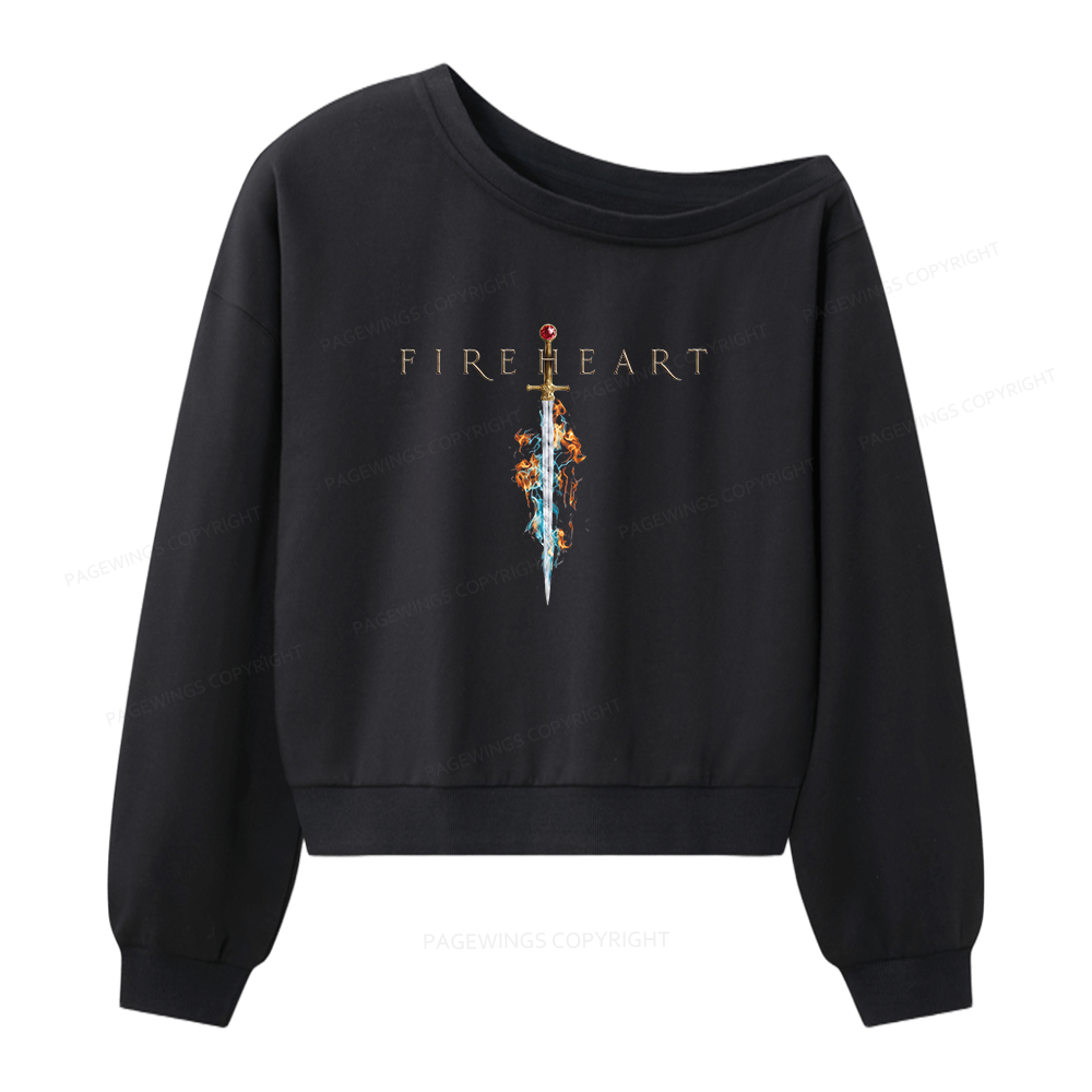 Pagewing Reading Fantasy Bookish Women Off Shoulder Sweatshirt