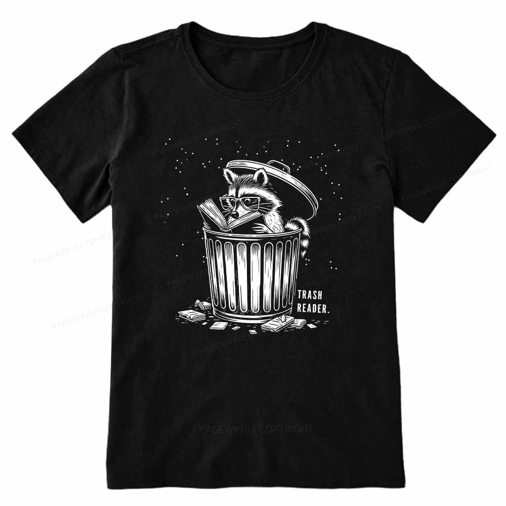 Pagewings Trash Reader Raccoon - Book Quote Unisex Classic T-shirt