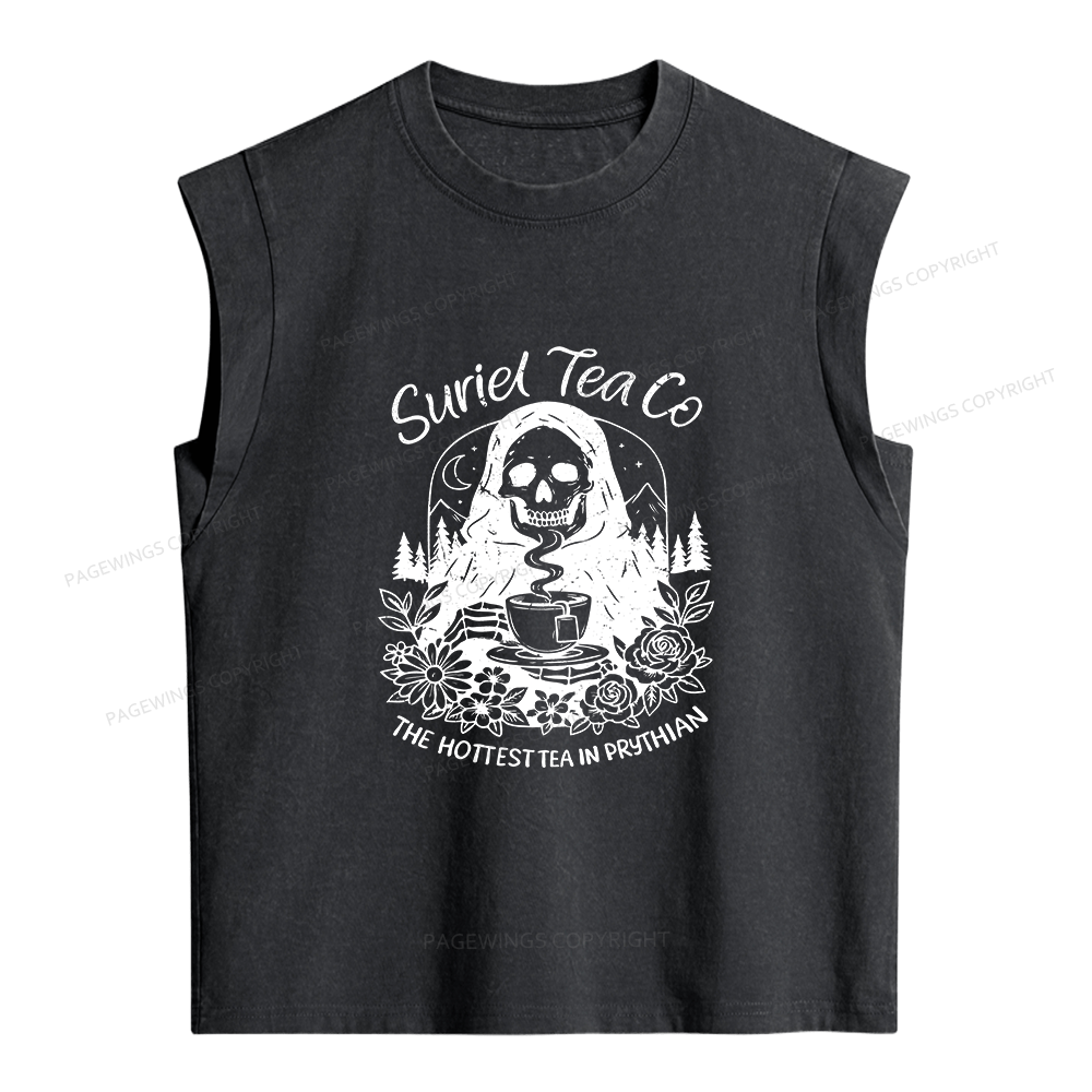 Pagewings Reading Fantasy Bookish Women's Washed Tank Top