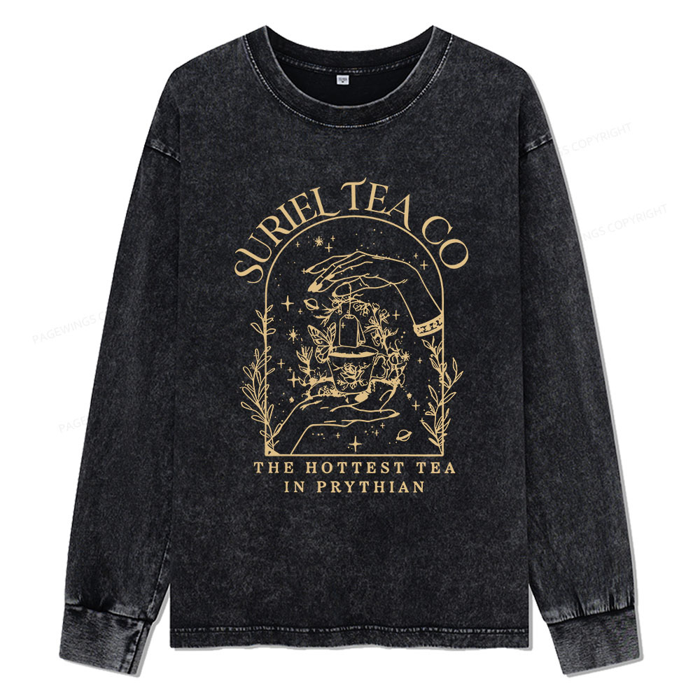 Pagewings A Court Of Thorns And Roses Unisex Washed Long Sleeve T-shirt