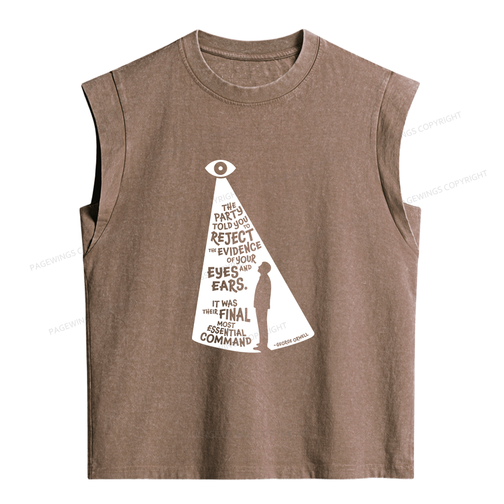 Pagewing The Party Told You Women's Washed Tank Top