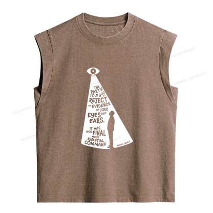 Pagewing The Party Told You Women's Washed Tank Top