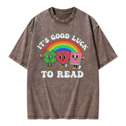 Pagewings St. Patrick's Day Librarian Unisex Washed T-shirt