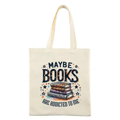 Pagewings Maybe Books Are Addicted To Me Tote Bag