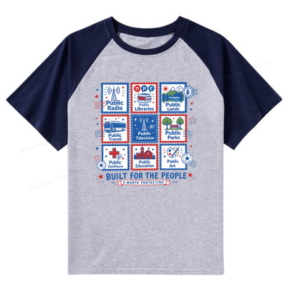 Pagewings Public Libraries Raglan T-shirt
