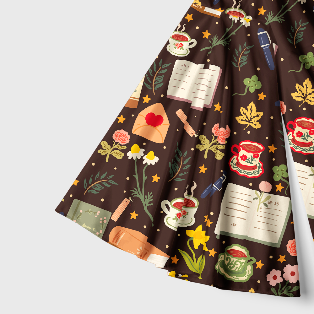Pagewings Book Lover Bell Sleeve Dress