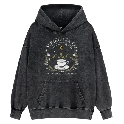 Pagewings Suriel Tea Co Unisex Washed Hoodie