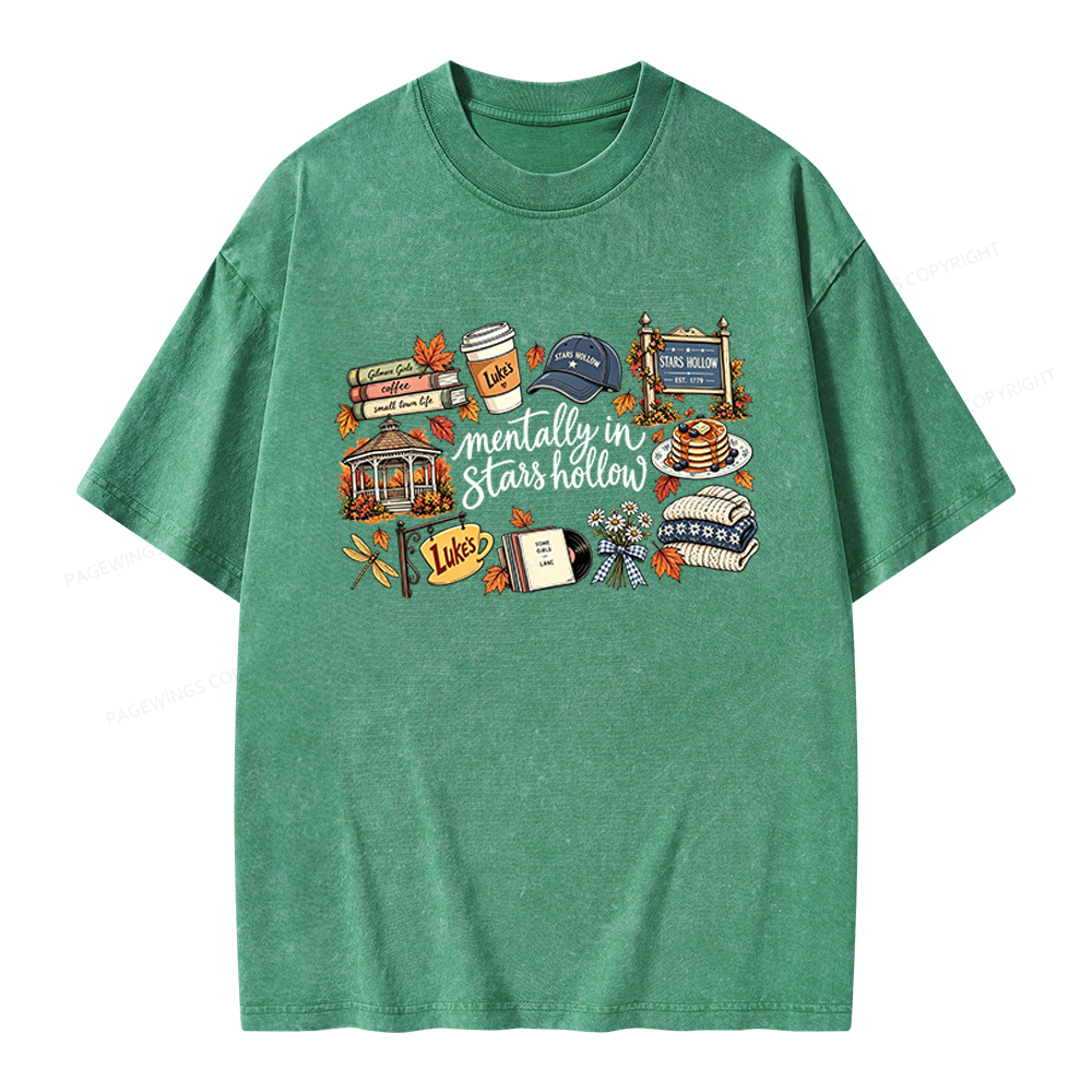 Pagewings Stars Hollow Unisex Washed T-shirt