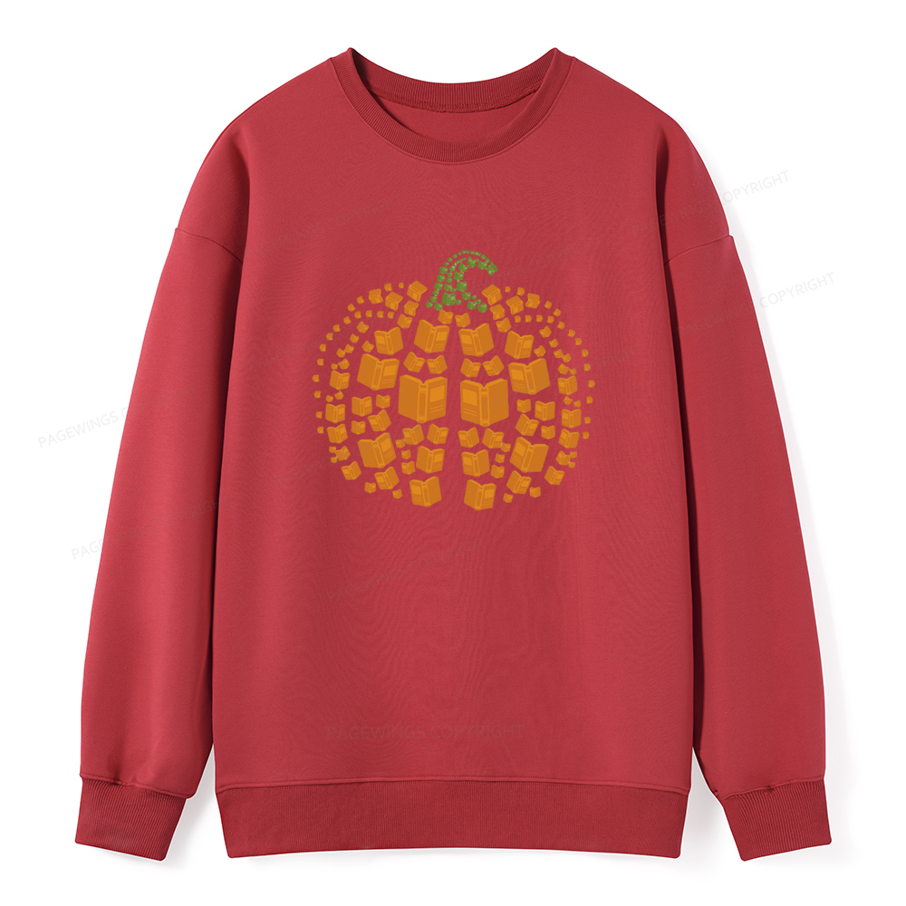 Pagewings Thanksgiving Book Pumpkin Unisex Classic Sweatshirt