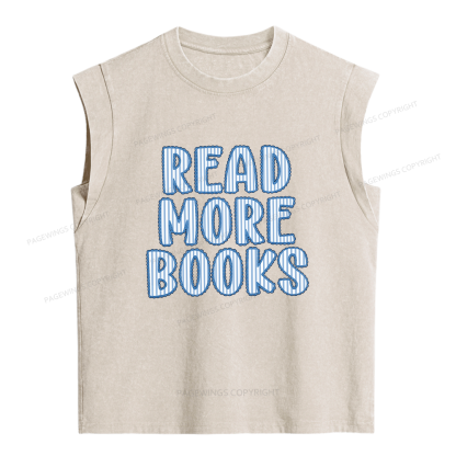 Pagewings Read More Books Women's Washed Tank Top