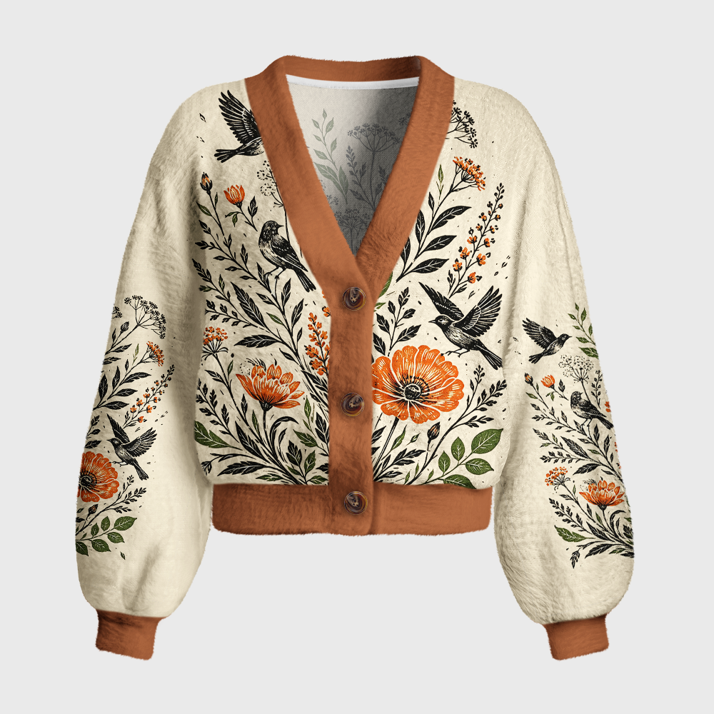 Pagewings Bookish Crow Women's Cardigan Sweater