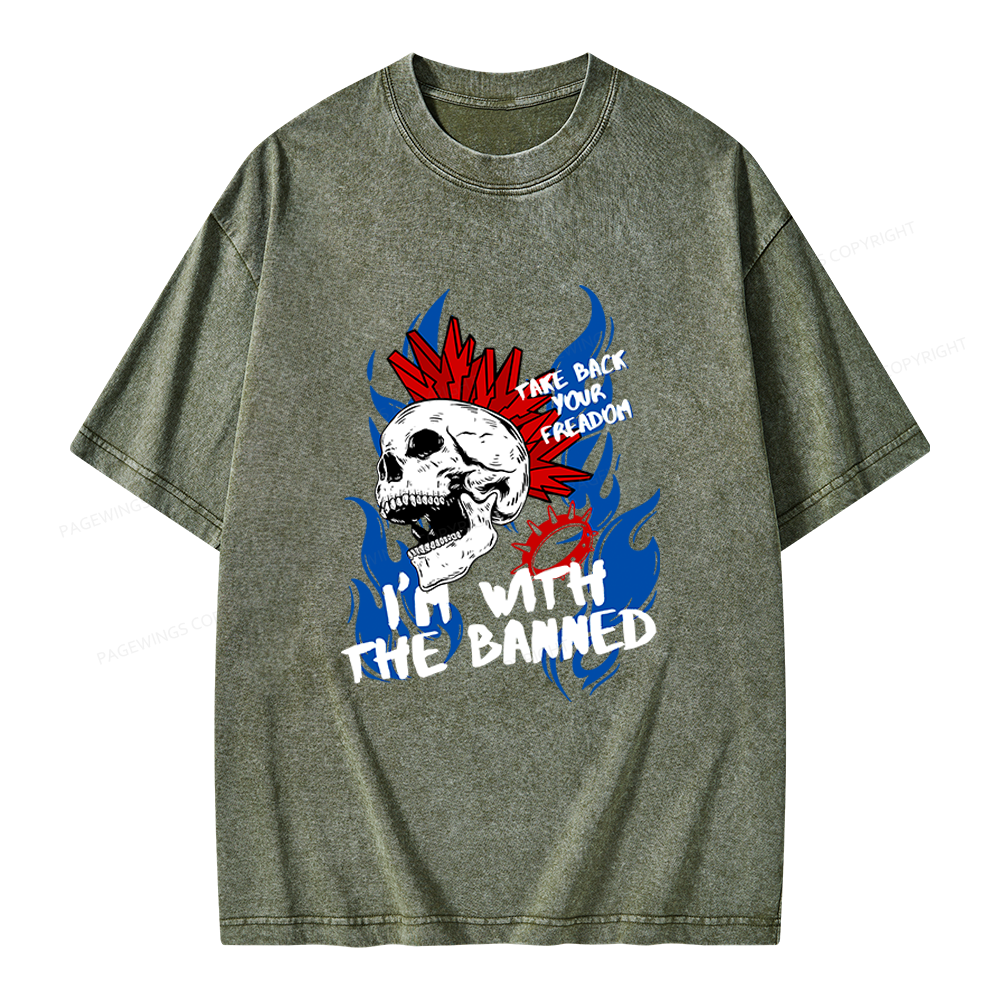 Pagewings Take Back Your Freadom Unisex Washed T-shirt