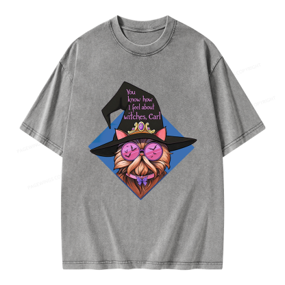 Pagewings You Know How I feel About Unisex Washed T-shirt