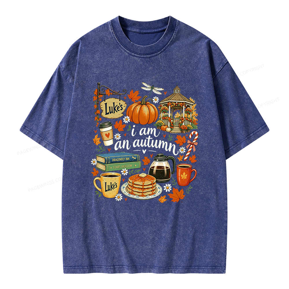 Pagewings I Am an Autumn Unisex Washed T-shirt