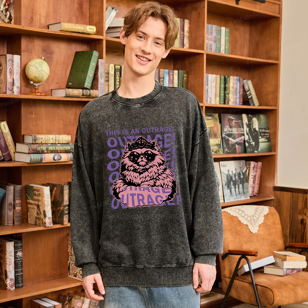 Pagewings Sci-Fi Novel Lover Unisex Washed Sweatshirt