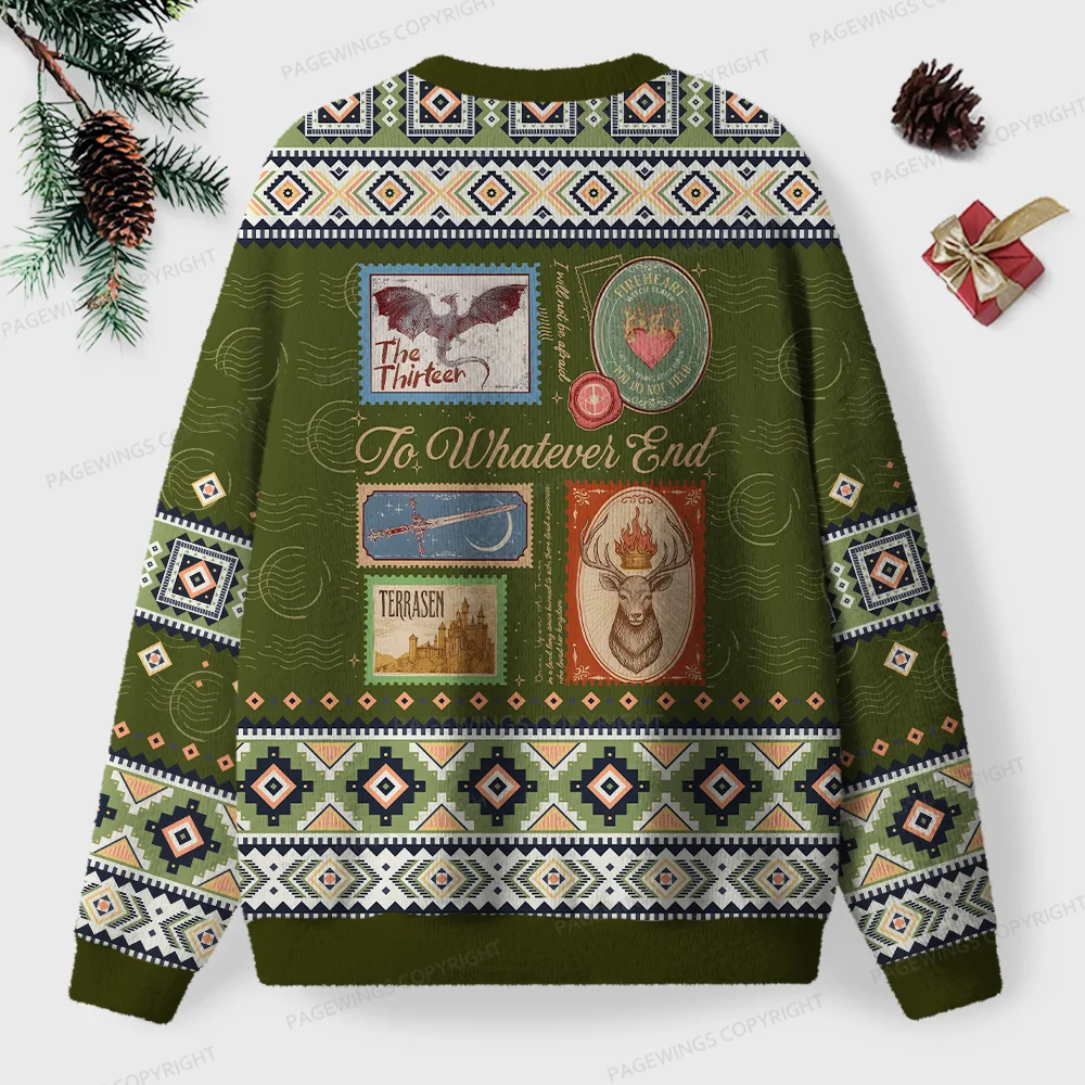 Pagewings  To Whatever End Unisex Ugly Knit Sweatshirt