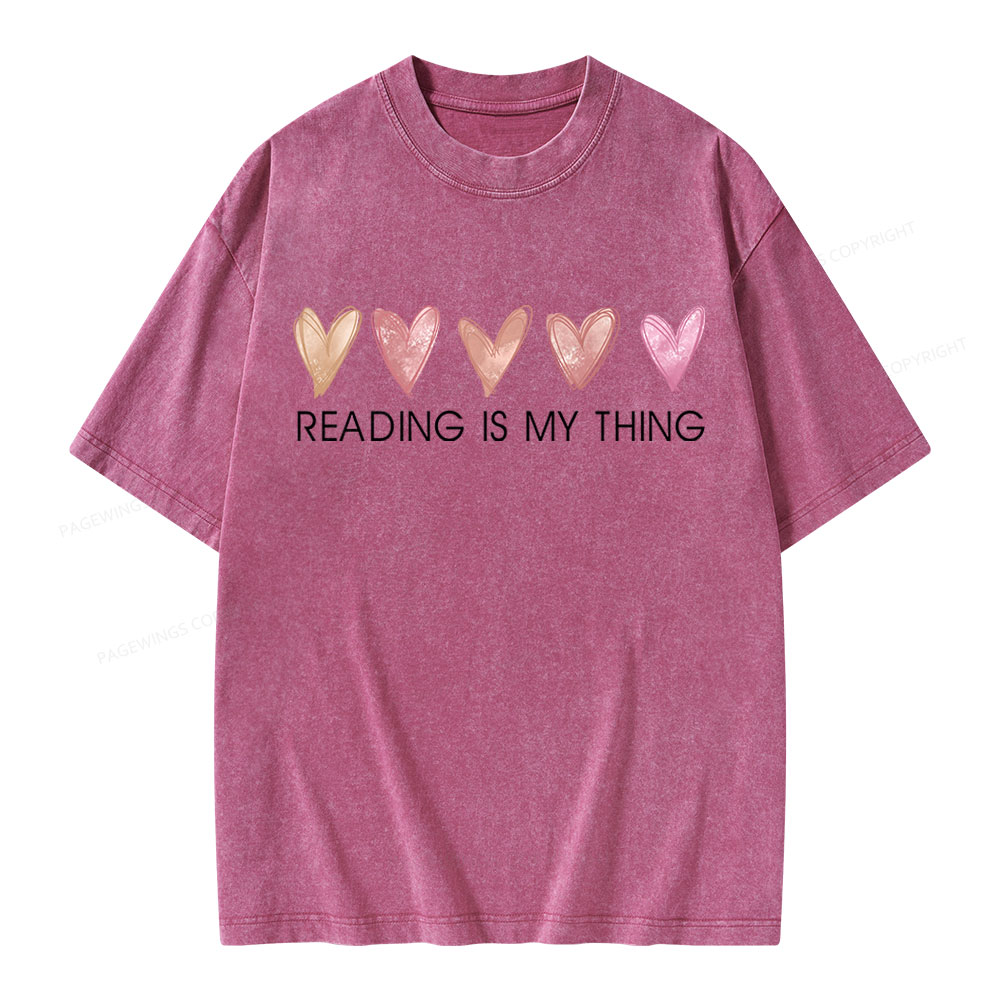 Pagewings Reading is My Thing Unisex Washed T-shirt