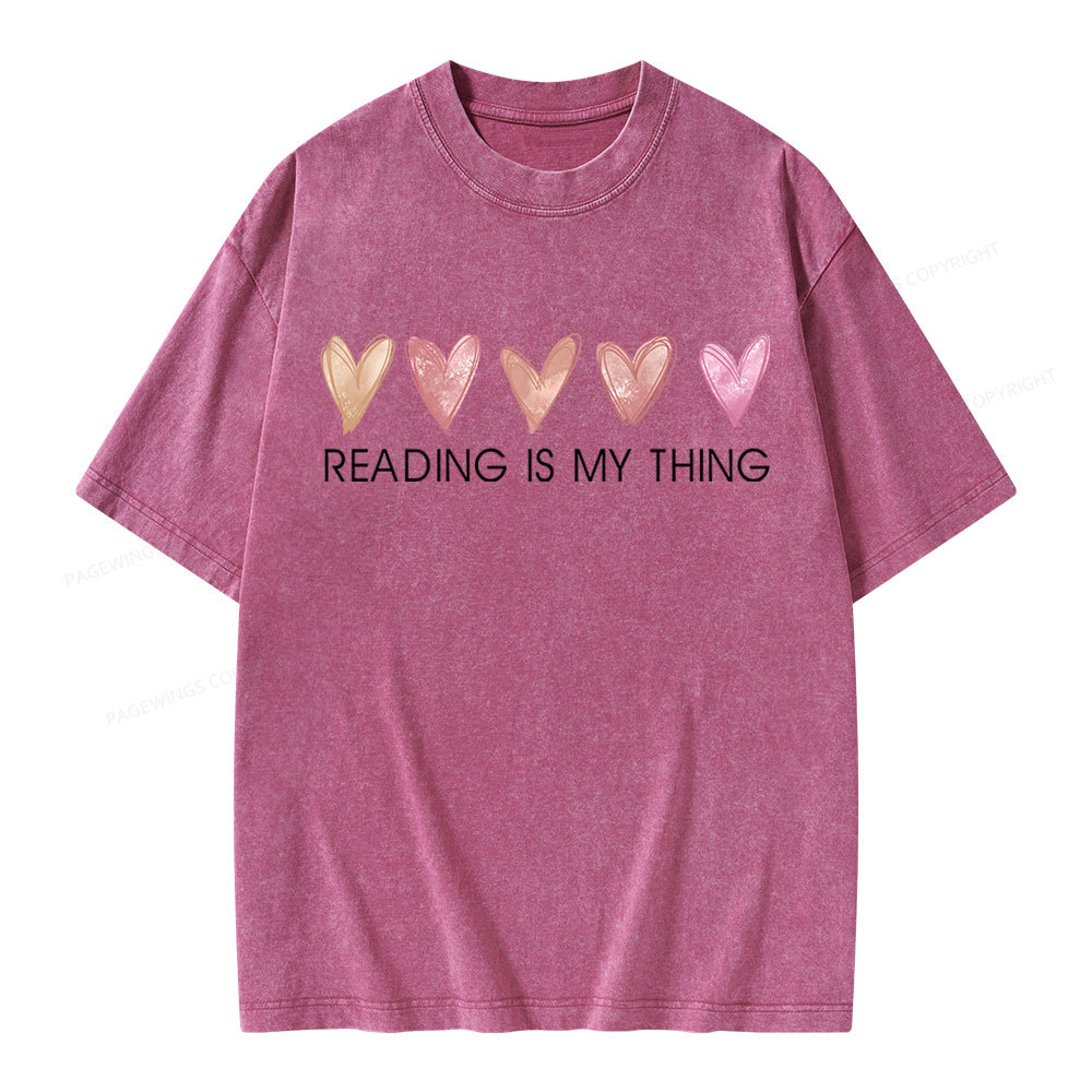 Pagewings Reading is My Thing Unisex Washed T-shirt