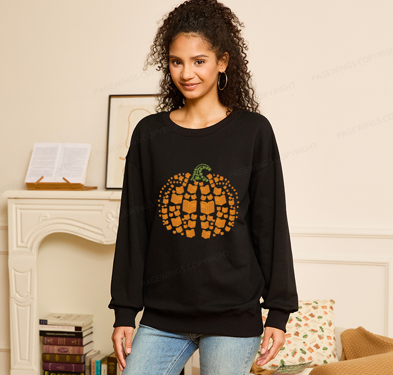 Pagewings Thanksgiving Book Pumpkin Unisex Classic Sweatshirt