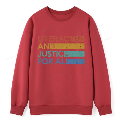 Pagewing Literacy and Justice For All Unisex Classic Sweatshirt