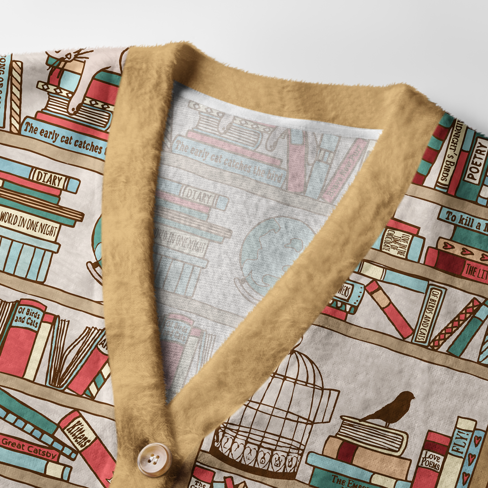 Pagewings Bookstore  Light Knit Unisex Cardigan Sweaters