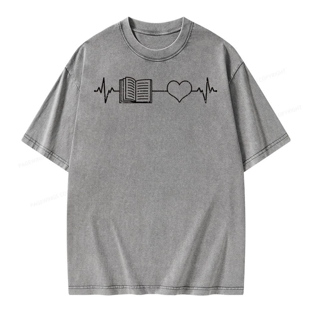 Pagewings Book Lover Gift Unisex Washed T-shirt