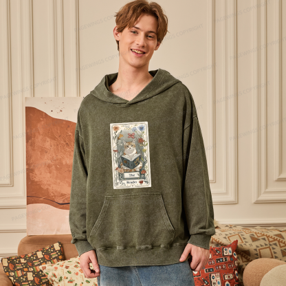 Pagewings The Reader Unisex Washed Hoodie