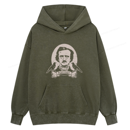 Pagewings Never More Unisex Washed Hoodie