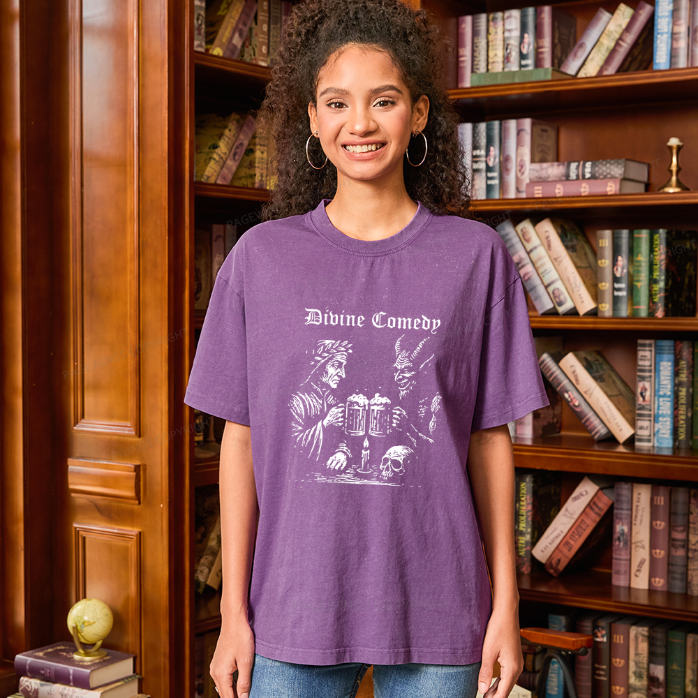 Pagewings Divine Comedy Unisex Washed T-shirt