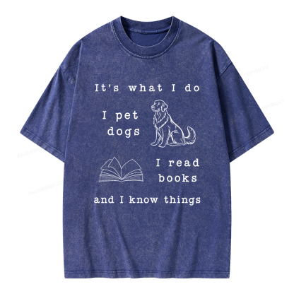 Pagewings I Read Books Unisex Washed T-shirt