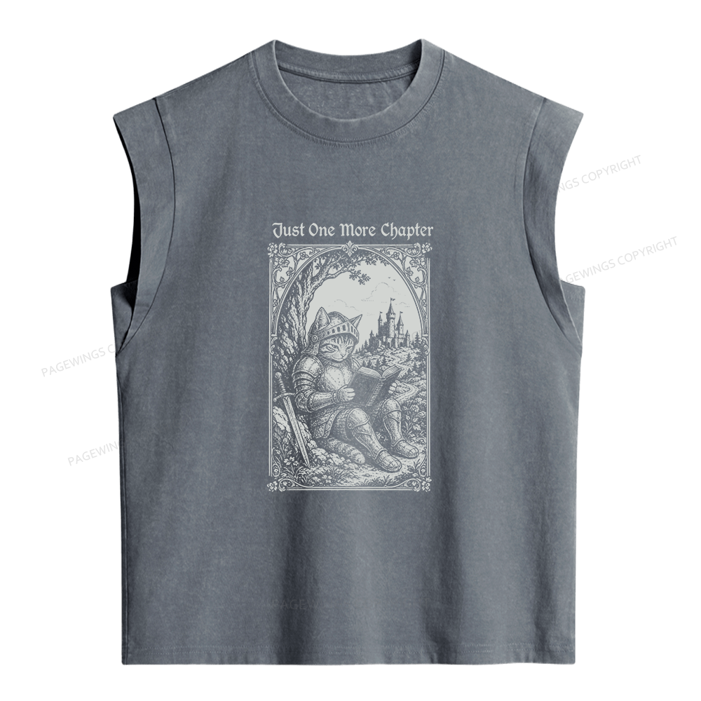 Pagewings Just One More Chapter Women's Washed Tank Top