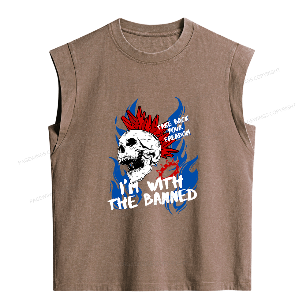 Pagewings Take Back Your Freadom Women's Washed Tank Top