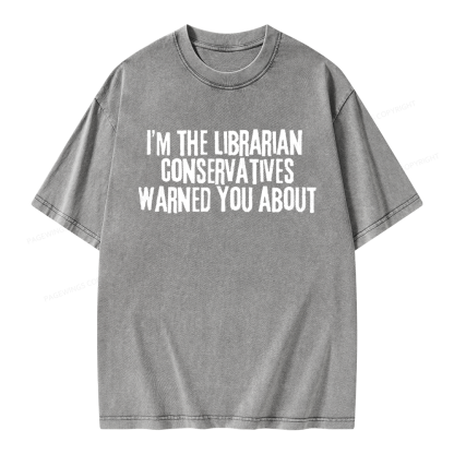 Pagewings I'm The Librarian Unisex Washed T-shirt