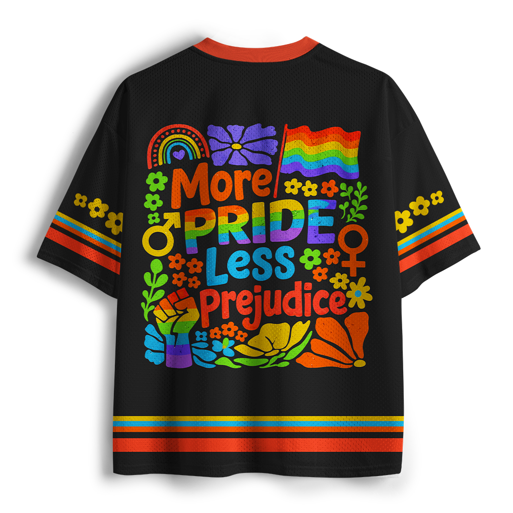Pagewings More Pride Less Prejudice Unisex Mesh Jersey