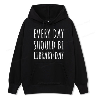Pagewings Library Day Media Specialist Unisex Classic Hoodie