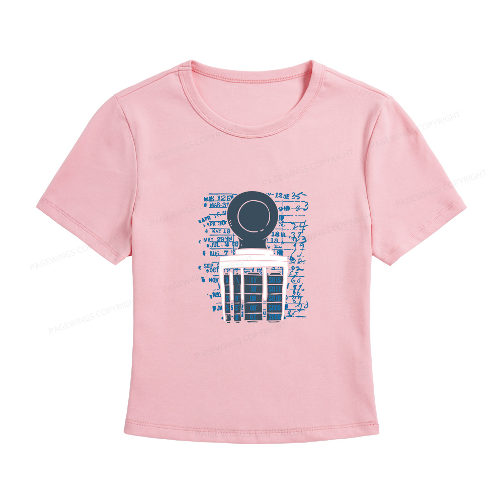 Pagewings Books Library Stamp Women's Baby Tee