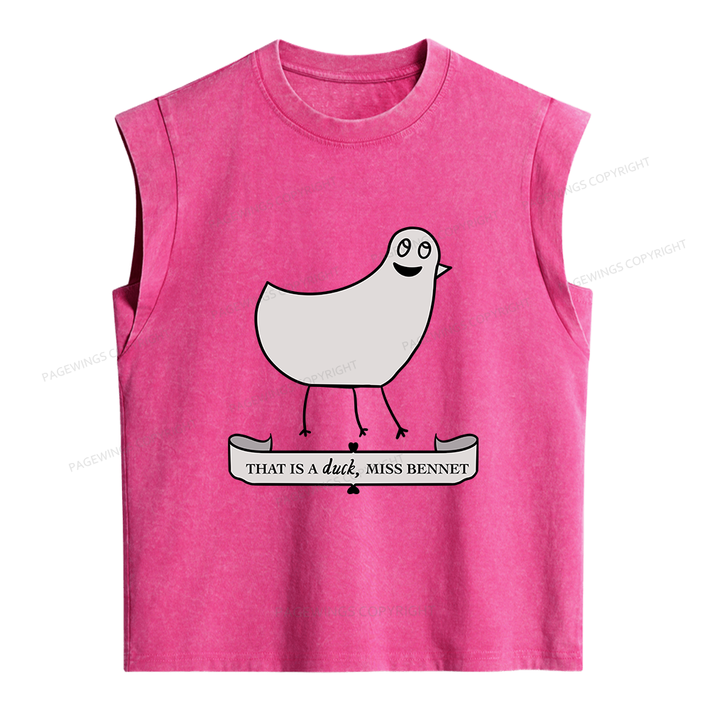 Pagewings That Is A Duck Women's Washed Tank Top