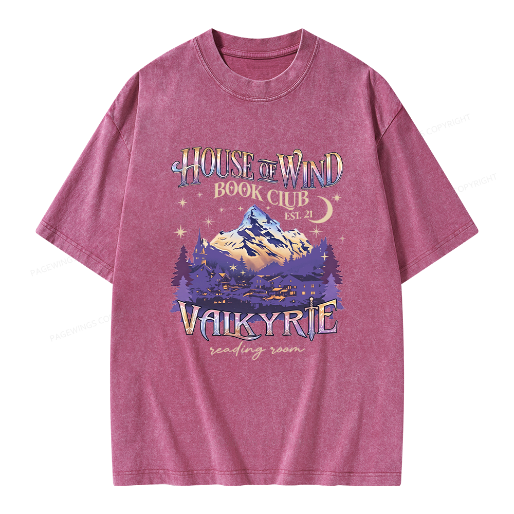 Pagewings Fantasy Book Unisex Washed T-shirt