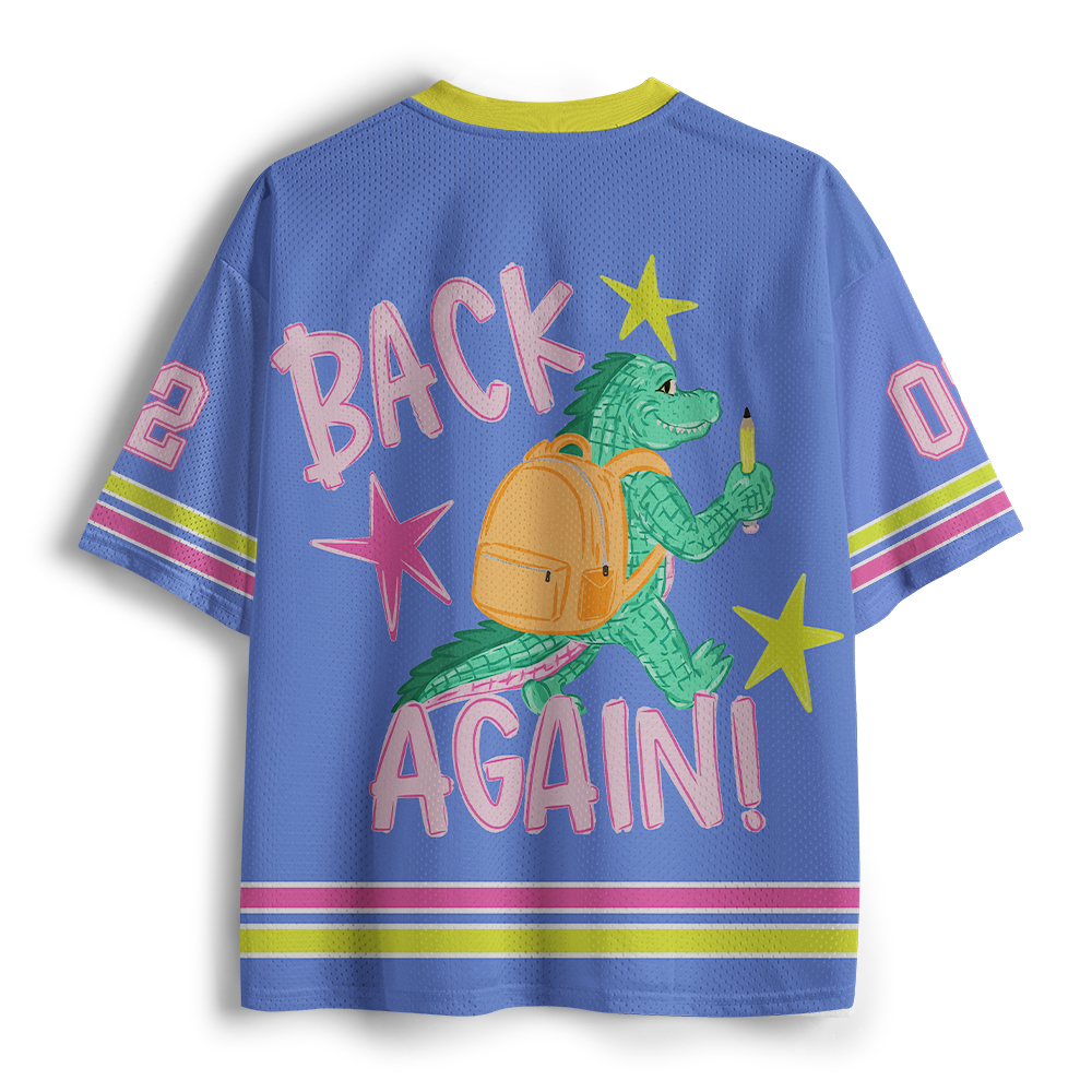 Pagewings Funny Gator Back To School Unisex Mesh Jersey
