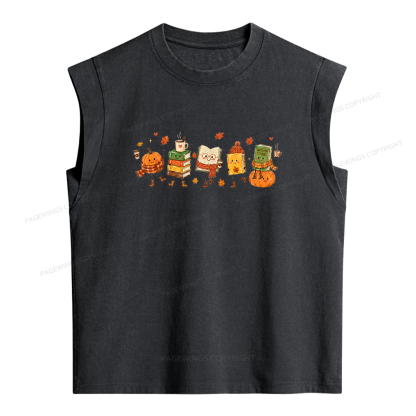 Pagewings All Booked For Fall Women's Washed Tank Top