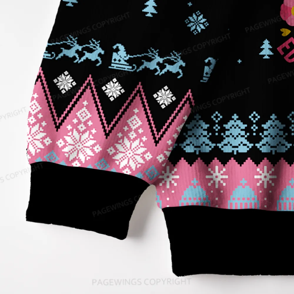 Pagewings Public Parks Libraries Education Broadcasting Unisex Ugly Knit Sweatshirt