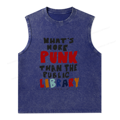 Pagewings What's More Punk Than The Public Library Unisex Washed Tank Top