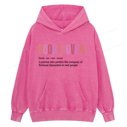 Pagewing Funny Book Lover Unisex Washed Hoodie