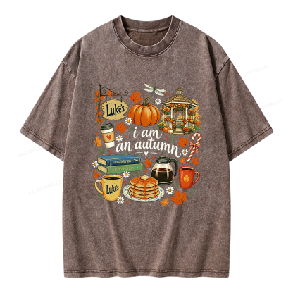 Pagewings I Am an Autumn Unisex Washed T-shirt