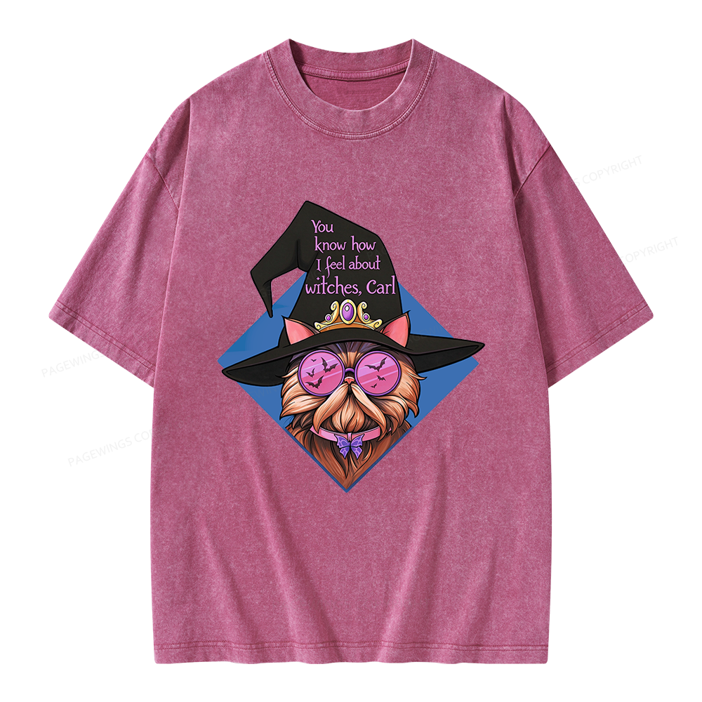 Pagewings You Know How I feel About Unisex Washed T-shirt