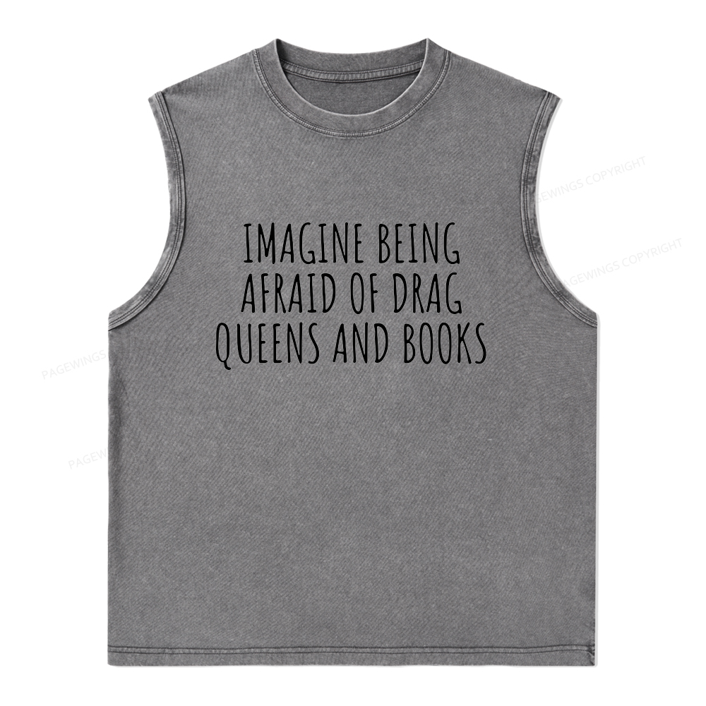 Pagewings Funny Liberal Shirt Unisex Washed Tank Top